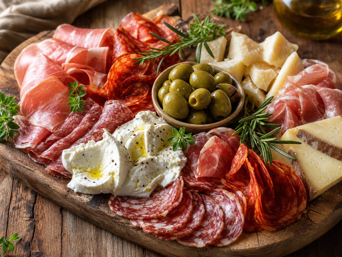 Assorted Italian antipasti platter