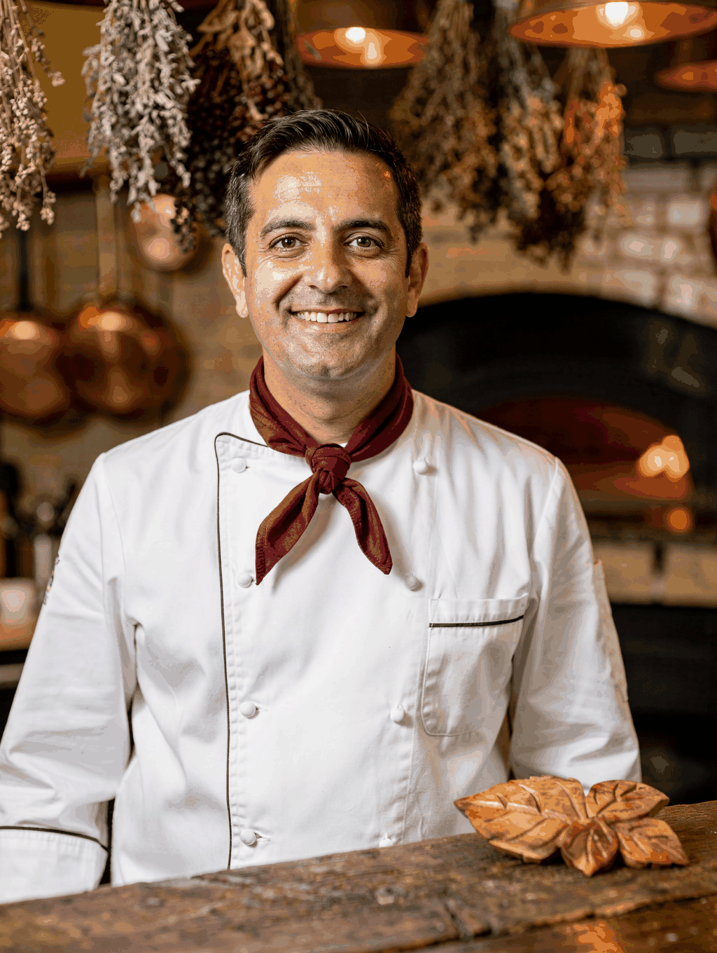 Head Chef preparing signature pasta dish